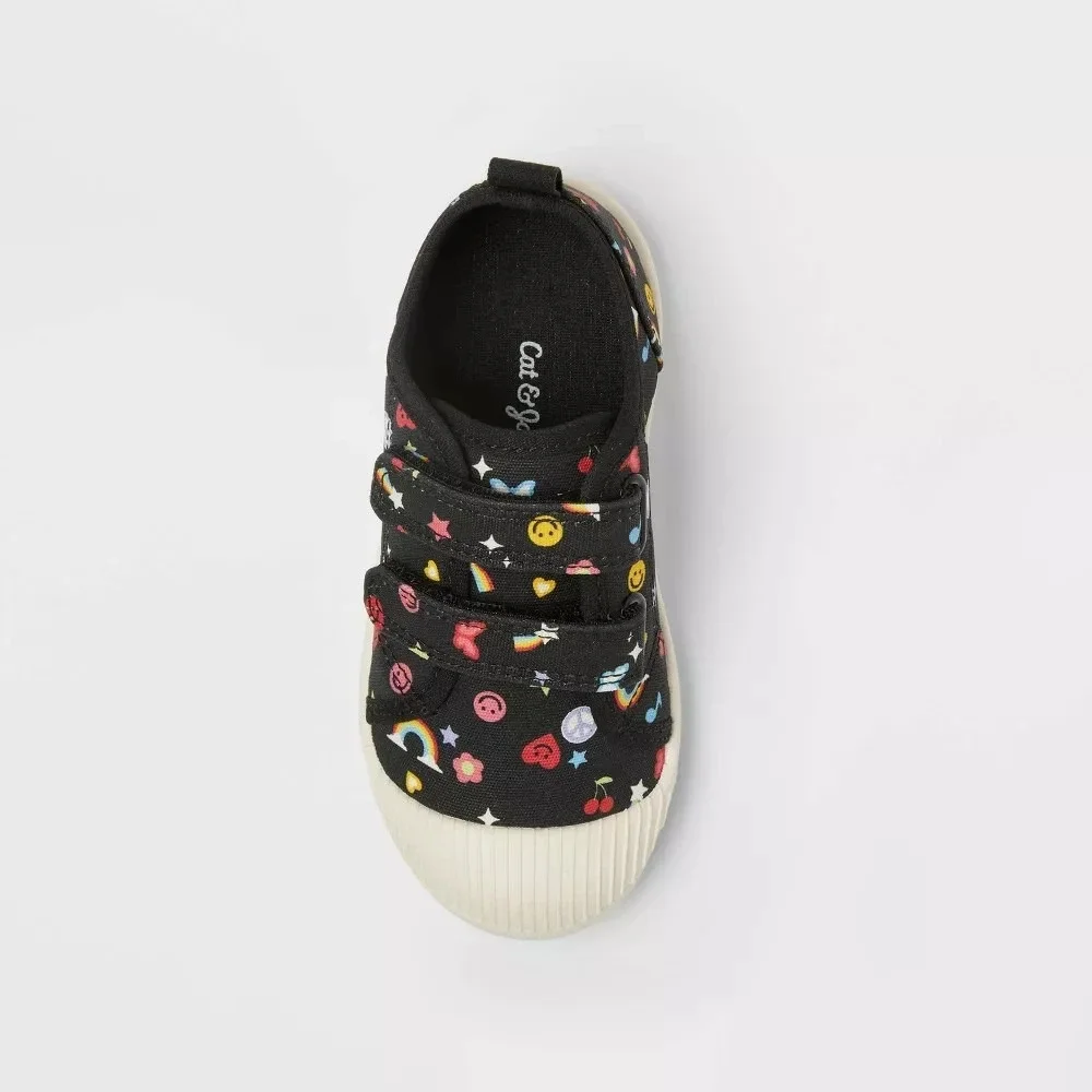 Cat & Jack Parker Canvas Sneakers 5T Black/Red Toddler – New With Tags